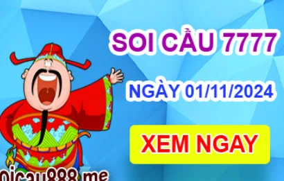 Soi cầu 7777 ngày 01-11-2024 – Cầu lô tứ quý 7777 hôm nay