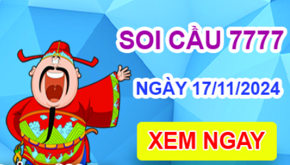 Soi cầu 7777 ngày 17-11-2024 – Cầu lô tứ quý 7777 hôm nay