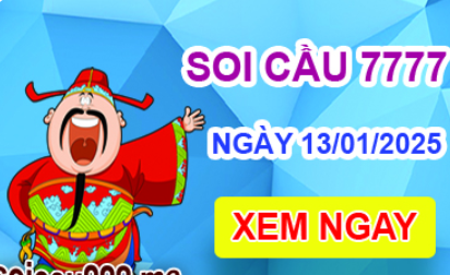 Soi cầu 7777 ngày 13-01-2025 – Cầu lô tứ quý 7777 hôm nay