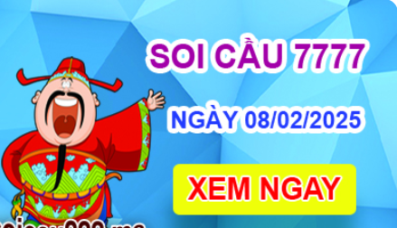 Soi cầu 7777 ngày 08-02-2025 – Cầu lô tứ quý 7777 hôm nay